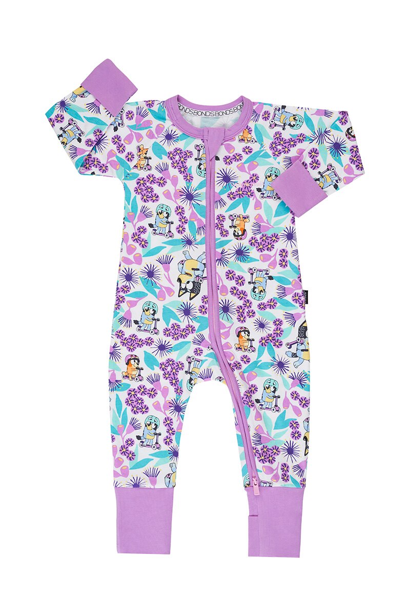 Bluey Zip Wondersuit - Blueys Ride White