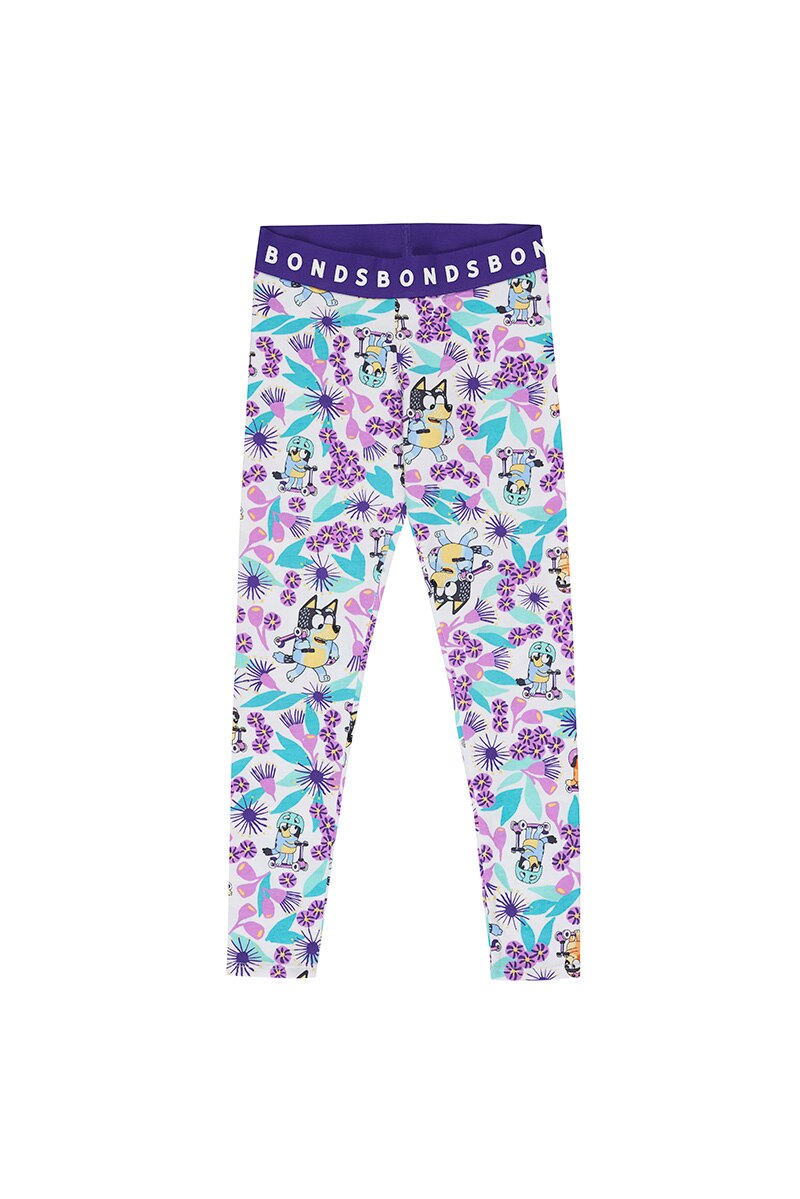 Bluey Hipster Legging - Blue's Ride White
