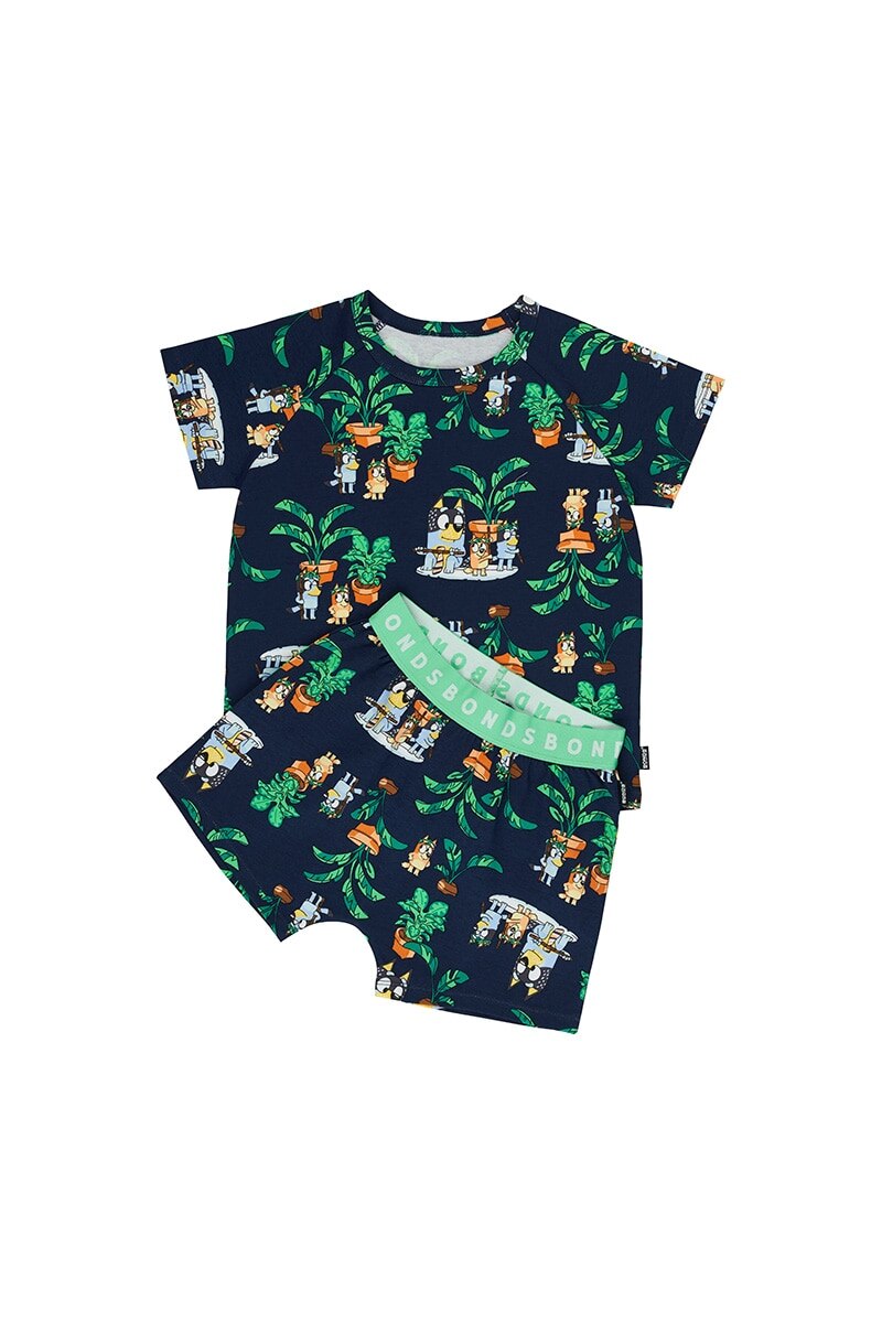 Bluey Kids Short Sleeve Sleep Set - Rug Island Bluey Navy