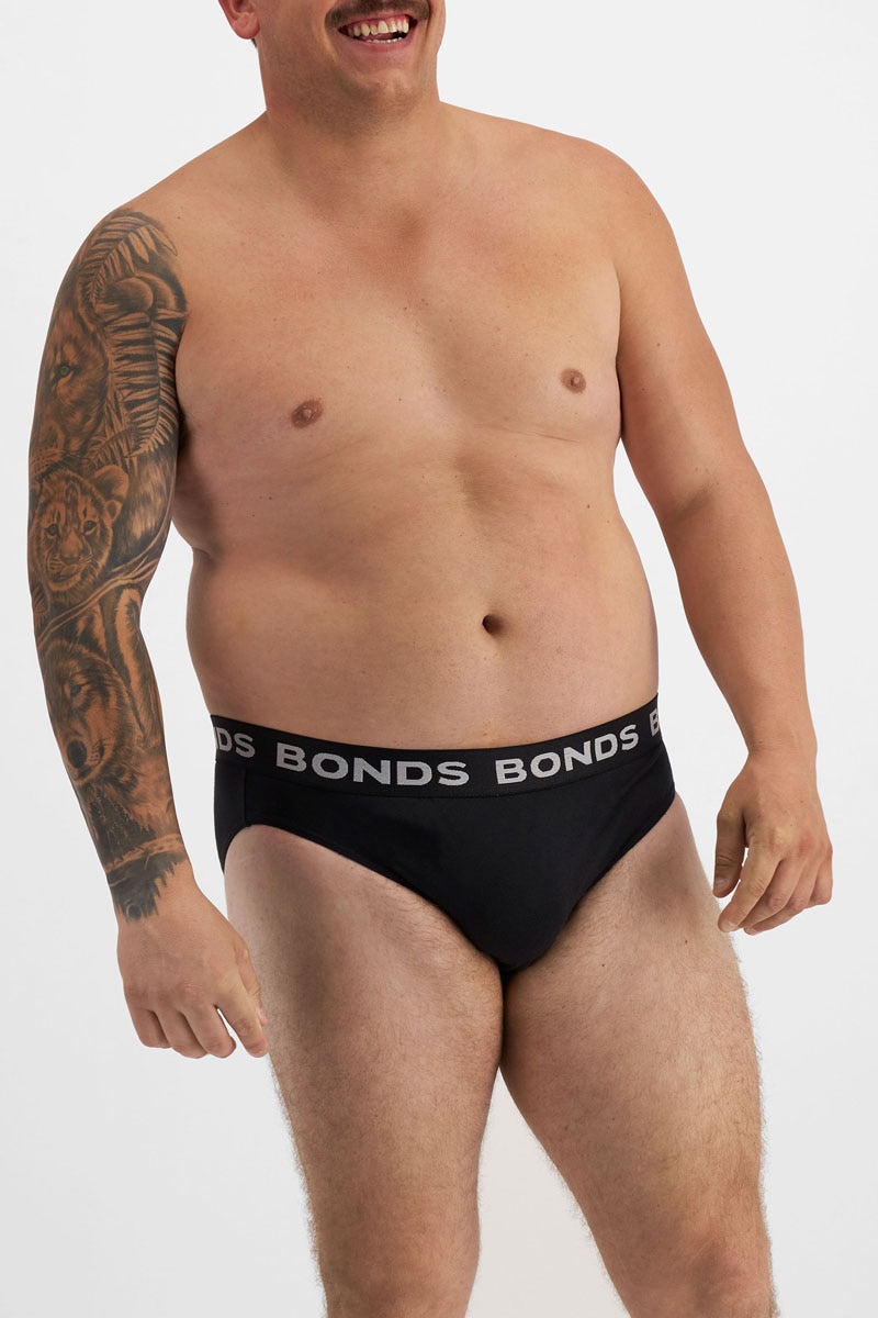 Bonds Mens 5 Pack Hipster Underwear Men's Briefs Black Red Blue