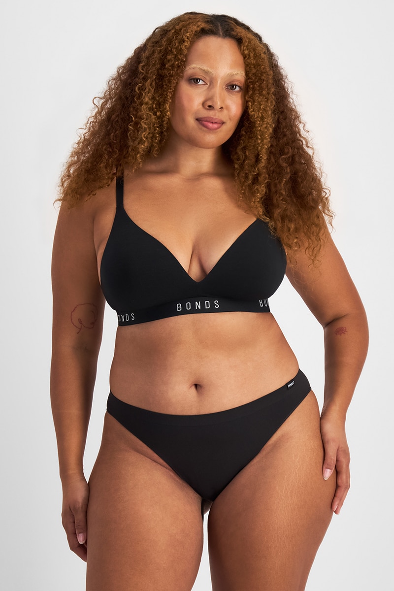 Bonds Women's Match Its Seamless Bikini in Black Size: L (14)