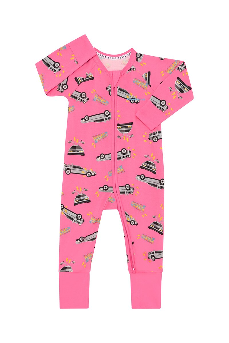 【WONDER WONDER】Peubit 2pin tuck banding cotton L wide PT Bonds Padded Zip Wondersuit | Baby Baby Coverall | BX7MA
