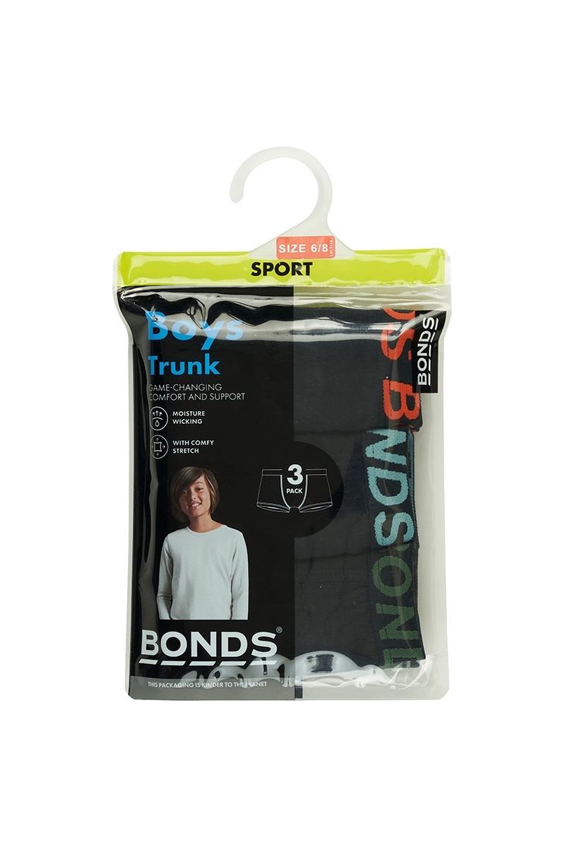 BONDS Boys Trunk Sport 3 Pack | UWKN3A | Navy