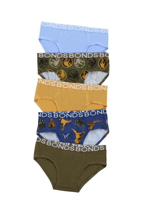 Bonds X Jurassic Park Boys Brief 5 Pack