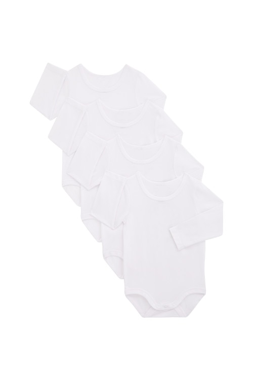 Everyday Long Sleeve Bodysuit 4 Pack