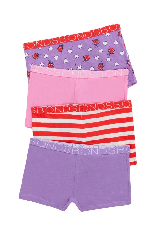 Girls Shortie 4 Pack