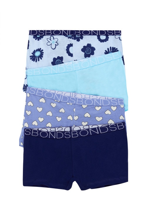 Girls Shortie 4 Pack
