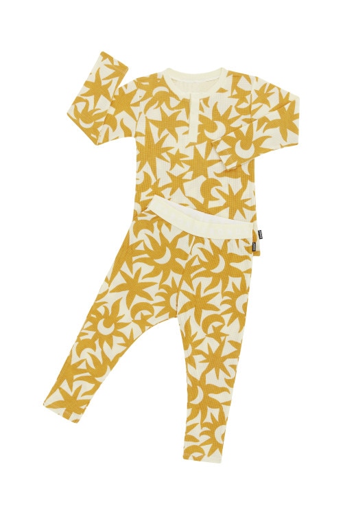 Kids Long Sleeve Waffle Sleep Set