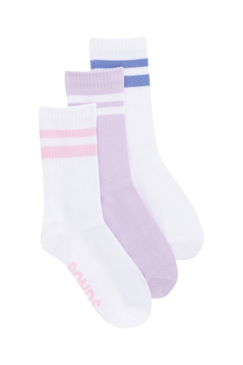 Kids Rib Crew Socks 3 Pack