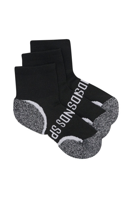 Kids Ultimate Comfort Quarter Crew Socks 3 Pack