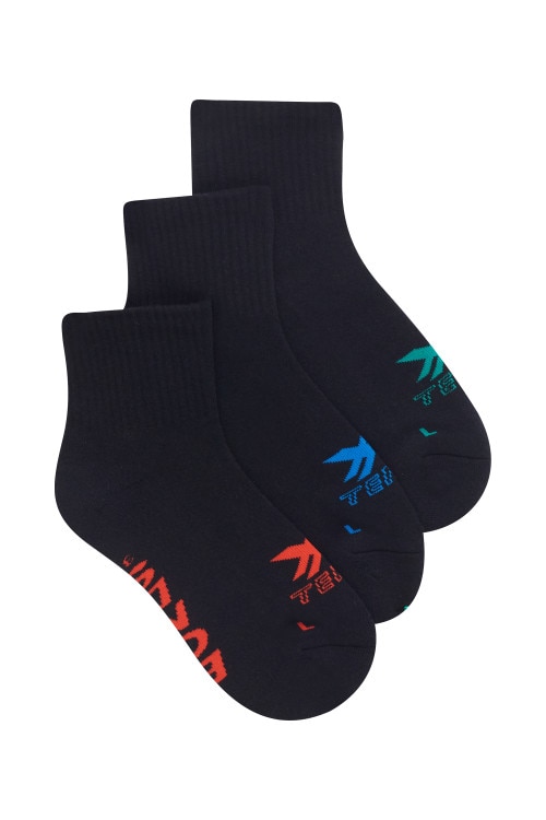 Kids X-Temp Quarter Crew Socks 3 Pack