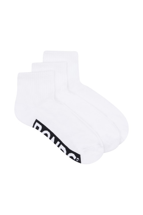 Mens Logo Cushioned Quarter Crew 3 Pack