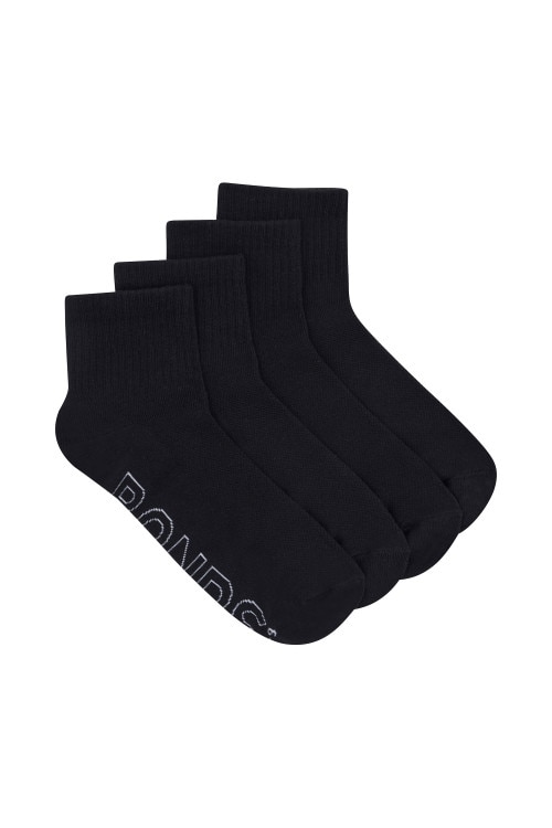 Mens Logo Lightweight Quarter Crew 4 Pack