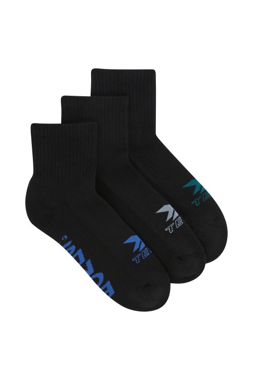 Mens X-Temp Quarter Crew Socks 3 Pack