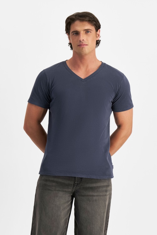 Midweight V Neck Tee
