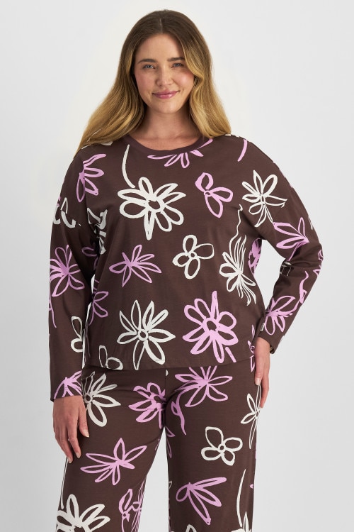 Sleep Relaxed Long Sleeve Aussie Cotton Tee