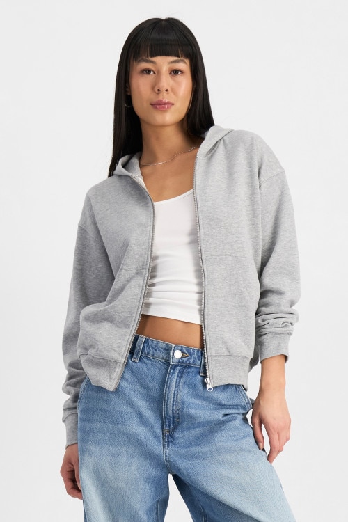 Sweats Cotton Zip Hoodie