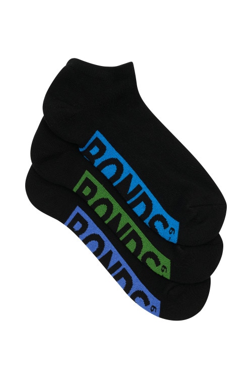 Mens Logo Cushioned Low Cut Socks 3 Pack