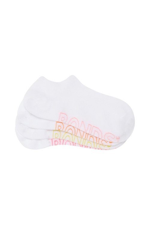 Womens Logo Light No Show Socks 4 Pack