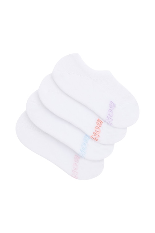 Womens Logo Light Sneaker Socks 4 Pack