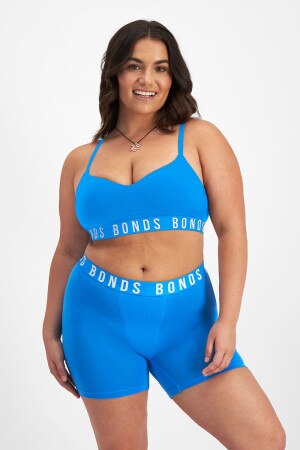 Bonds Women's Cottontails Full Briefs 3-Pack - Blue/Light Blue