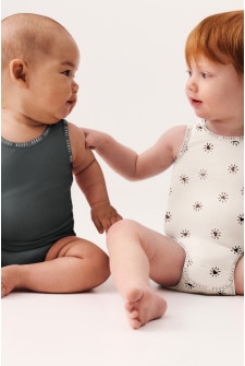 Wondergrow Print Singletsuit 2 Pack