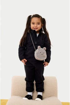 Kids Teddy Fleece Half Zip Pullover