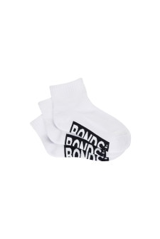Bonds Kids Cushioned Quarter Crew 3 Pack White