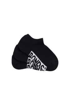 Bonds Kids Cushioned No Show 4 Pack Black