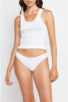 Bonds Organics Ribbed Bikini White