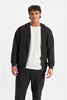 Sweats Cotton Zip Hoodie