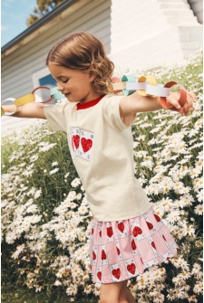 Girls Cotton Gathered Skort