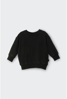Black Denim Wash Pullover