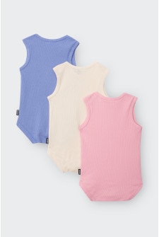 Rib Singletsuit 3 Pack