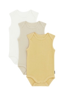 Rib Singletsuit 3 Pack