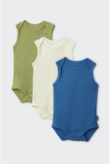 Rib Singletsuit 3 Pack