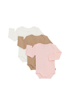 Essentials Rib Longsleeve Bodysuit 3 Pack