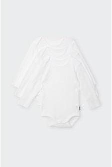Essentials Rib Longsleeve Bodysuit 3 Pack