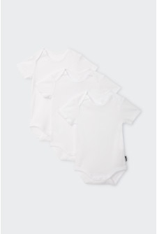 Essentials Rib Shortsleeve Bodysuit 3 Pack