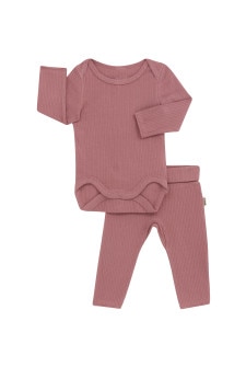 Pointelle Long Sleeve Bodysuit And Legging Set