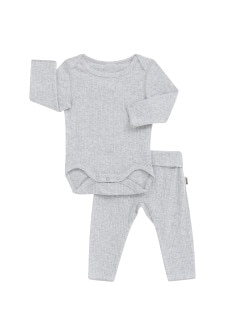Pointelle Long Sleeve Bodysuit And Legging Set