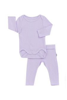 Pointelle Long Sleeve Bodysuit And Legging Set