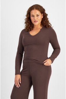 Sleep Modal Blend Rib Long Sleeve