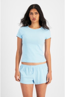 Sleep Pointelle Baby Tee