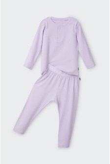 Kids Long Sleeve Pointelle Sleep Set