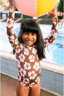 Kids Swim Long Sleeve One Piece
