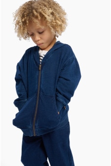 Kids Denim Washed Hoodie