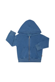 Kids Denim Washed Hoodie