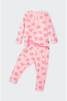 Kids Long Sleeve Waffle Sleep Set