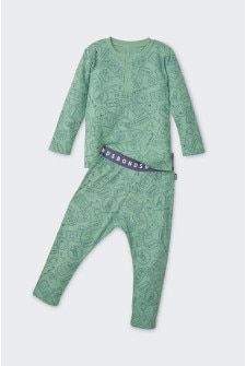 Kids Long Sleeve Waffle Sleep Set